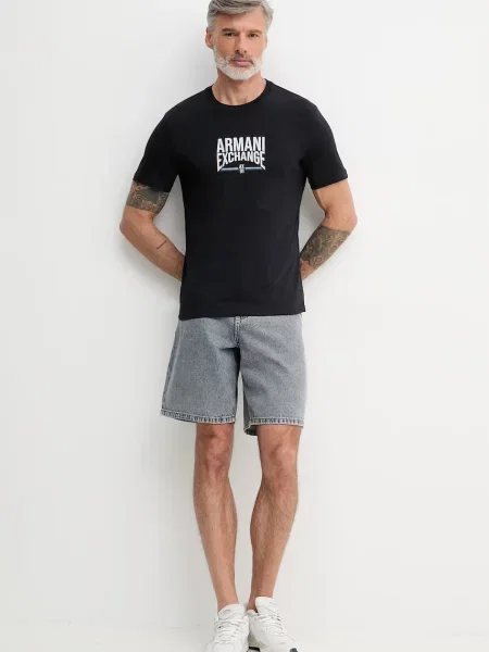 Armani Exchange Pánske tričko čierna
