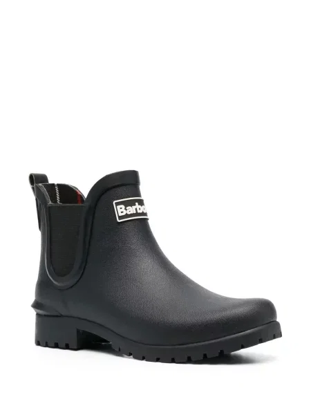 Cizme scurte Barbour cu autograf negru