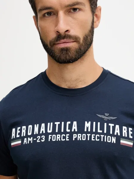 Футболка Aeronautica Militare з принтом синій