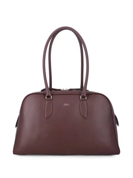Geantă shopper A.p.c. din piele cu imagine roșu