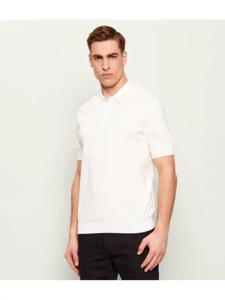 Tricou polo Hugo alb
