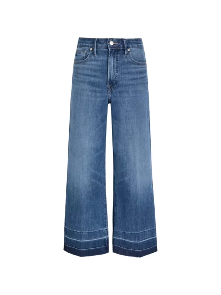 Szerokie jeansy Good American niebieskie