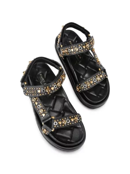 Кожени сандали Kurt Geiger London черно