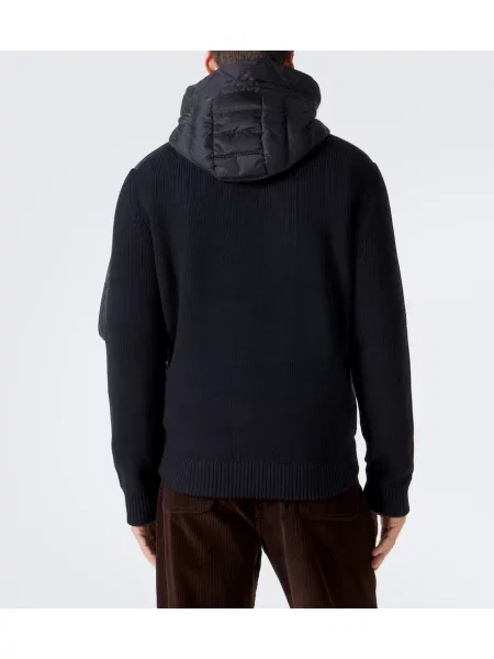 Geacă Moncler de lână albastru