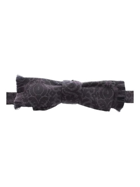 Krawat Dolce And Gabbana wełniany elegancki czarny