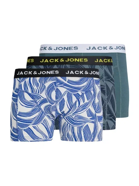 JACK & JONES Boksarice JACSWIRLS modra / siva / zelena bela