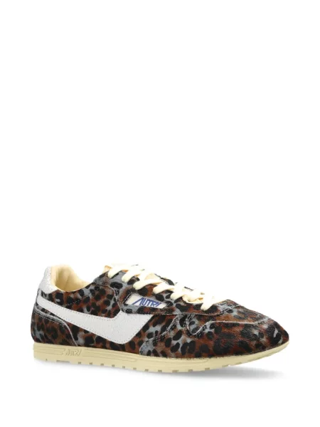 Sneakerși Autry cu imagine cu model leopard maro