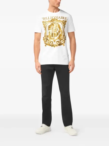 Tricou Billionaire cu imagine alb