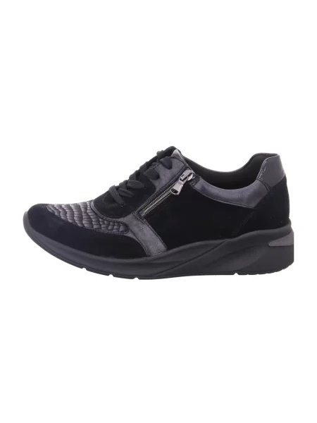 Sneakersy Waldläufer skórzane czarne
