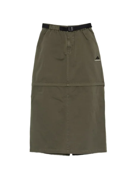 Spódnica midi Adidas do kolan zielona