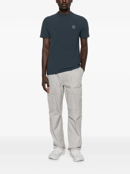 Tricou Stone Island cu strasuri albastru