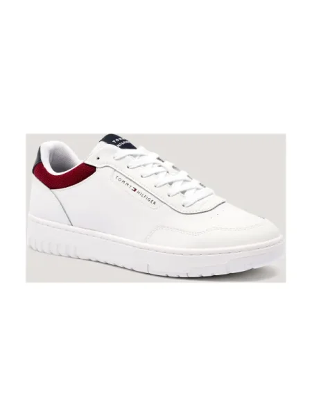 Bőr sportcipő Tommy Hilfiger fehér
