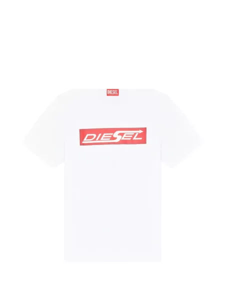 Tricou Diesel cu imagine alb