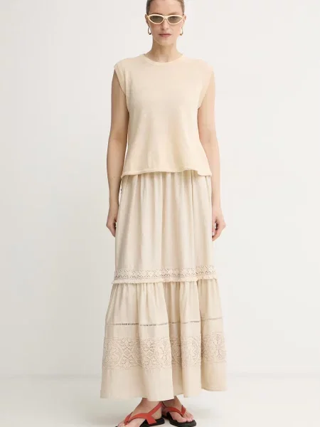 Weekend Max Mara fustă din in bej