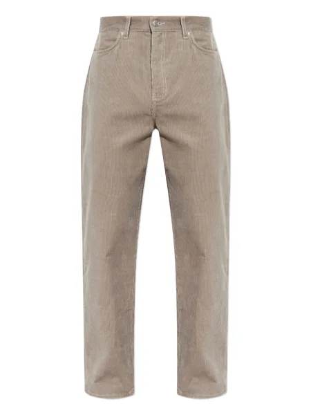 Pantaloni Samsøe Samsøe de catifea cord maro