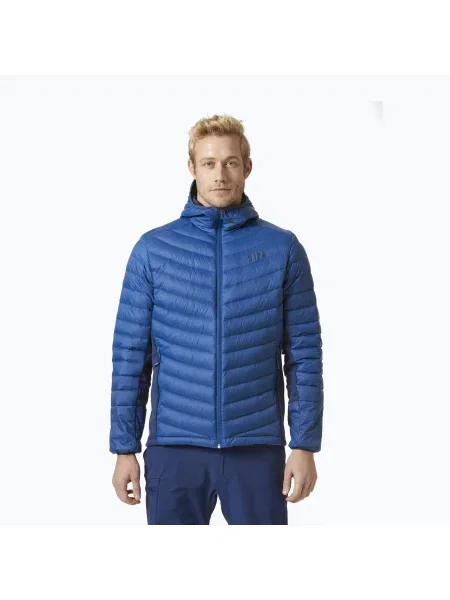 Пухено яке Helly Hansen с качулка синьо