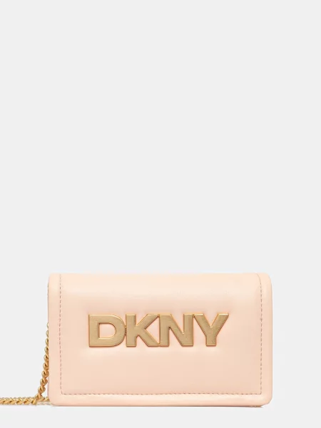 Kožená kabelka Dkny béžová