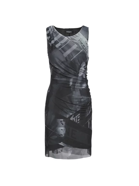 Mini obleka Desigual črna