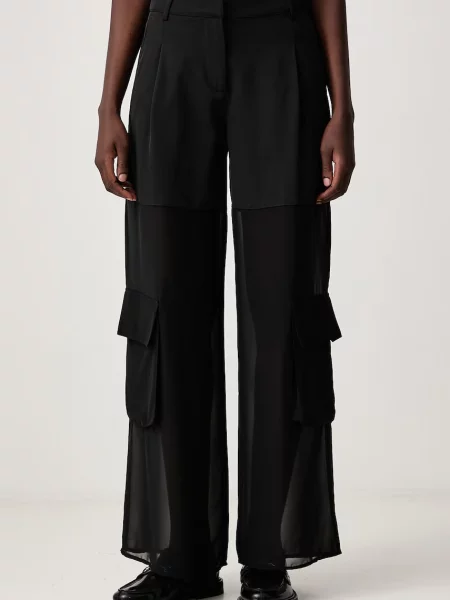 Sisley pantaloni pentru femei negru