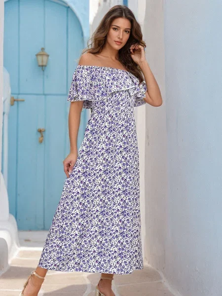 Rochie midi Resti până la genunchi de costum alb