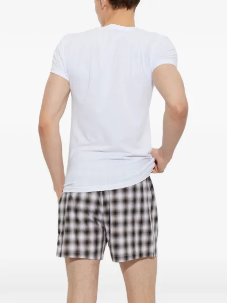 Tricou Emporio Armani din jerseu cu decolteu rotund cu autograf alb