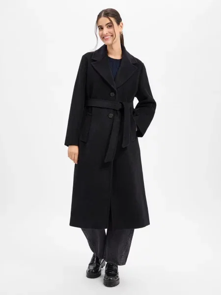 Weekend Max Mara płaszcz wełniany z domieszką moheru Kobiety 34 czarny