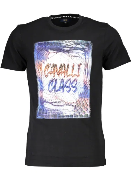 Tricou Cavalli Class scurt negru