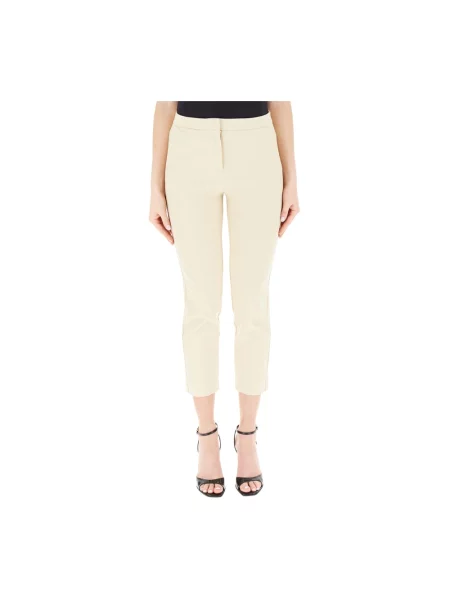 Patrizia Pepe spodnie fason cygaretki medium waist beżowy