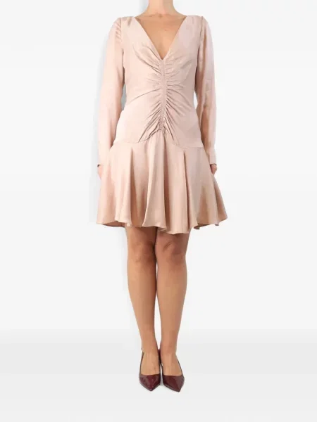 Rochie mini Zimmermann din satin cu volane roz