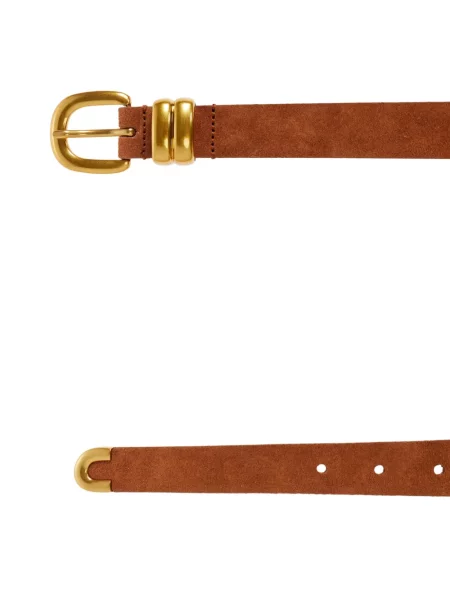 Curea By Malene Birger din piele cu cataramă maro