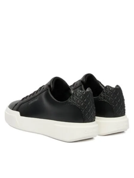 Calvin Klein Sneakersy Chunky Cupsole Laceup Lth Bt Aop čierna