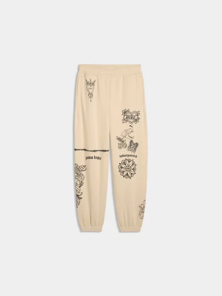 Спортивні штани PUMA Swish N Ink Sweatpants комбінований верх бежевий