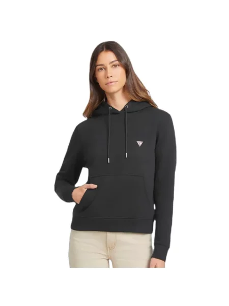 Bluza Guess JEANS Hood Reg Mini Triang Sweat Jet Black S czarna