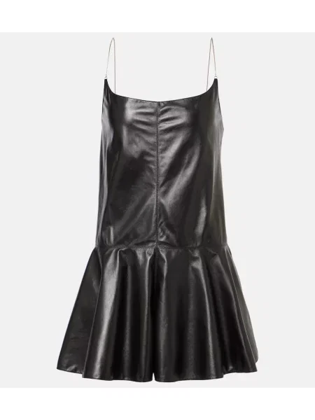 Salopetă Alaïa din piele negru