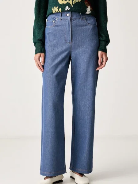 MM by Max Mara pantaloni pentru femei cu MMLEMIRO albastru