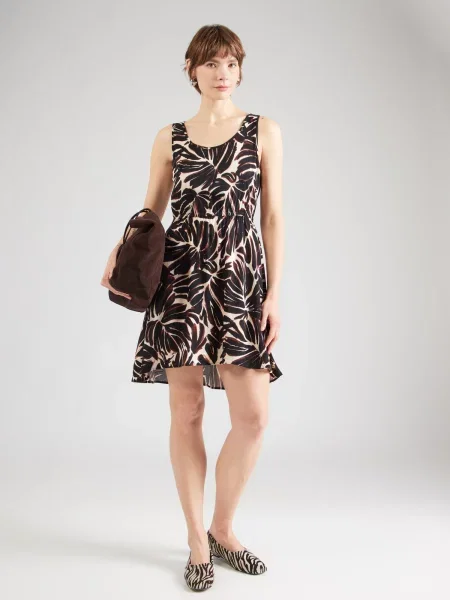 ONLY Rochie ONLNOVA roșu ruginiu / negru alb