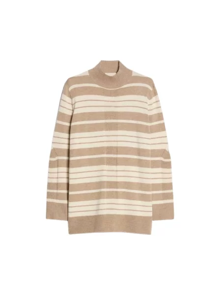 Sweter z golfem Pennyblack wełniany beżowy
