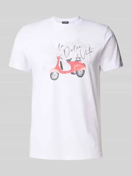 T-shirt z nadrukowanym motywem Zeybra biała