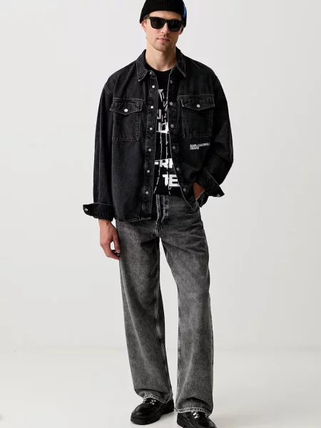 Karl Lagerfeld Jeans tričko pánske čierna