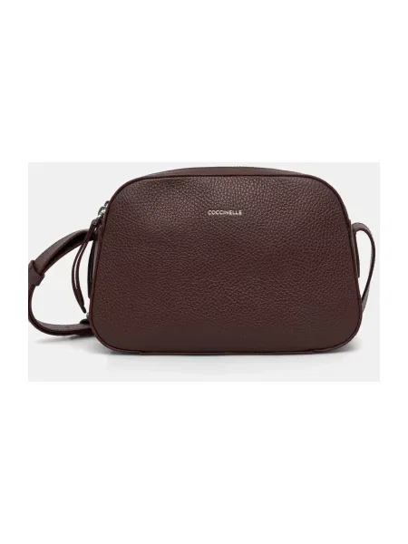 Coccinelle torebka crossbody skórzana brązowa