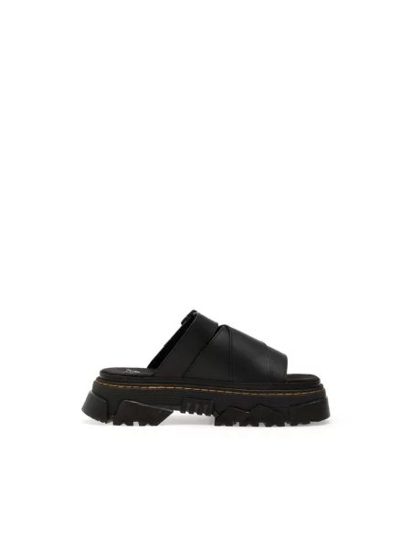 Klapki Dr. Martens skórzane czarne