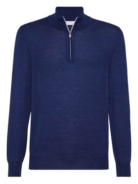 Pulover Brunello Cucinelli albastru