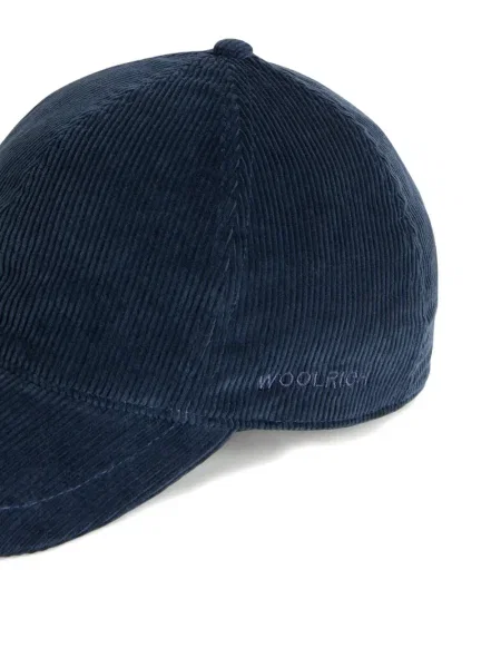 Șapcă Woolrich de catifea cord albastru