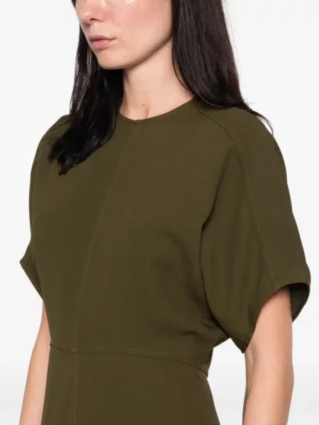 Scurt rochie midi Victoria Beckham verde