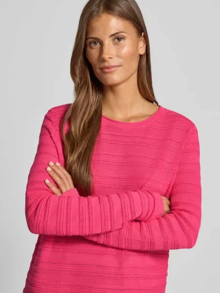 Sweter w kroju regular fit z czystej bawełny o fakturze dzianiny Christian Berg Woman