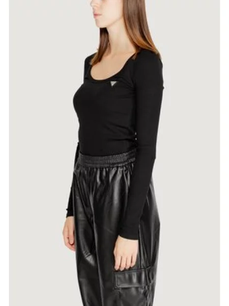 Guess Halenka Rib Fit černá