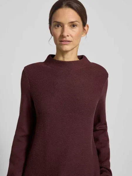 Sweter z dzianiny o kroju regular fit z czystej bawełny Marc O'polo brązowy