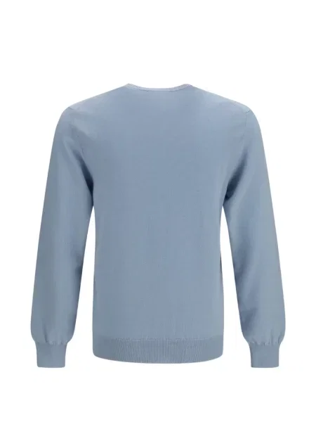 Кашмирен пуловер Piacenza Cashmere с кръгло деколте синьо