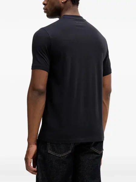 Tricou Karl Lagerfeld cu broderie negru