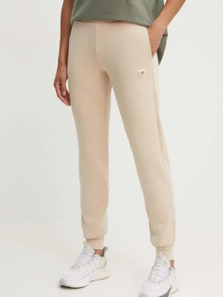 Guess pantaloni de trening pentru femei cu modal OLYMPE bej